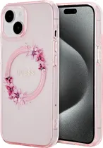 Capa Guess para iPhone 15 GUHMP15SHFWFCP - Pink