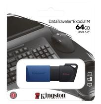 Pendrive Kingston Data Traveler Exodia 64GB DTXM/64 USB 3.2 - Preto