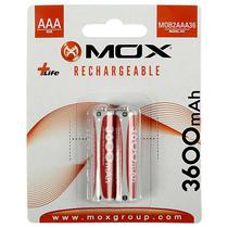 Pilha Recargavel Mox AAA 3600MA / 2 PCS