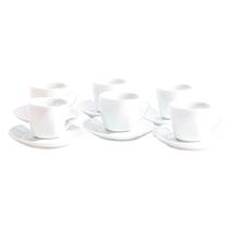 Juego de Taza Con Platillo 200ML Blanco 6PZS