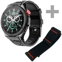 Smartwatch Aiwr Cynex A2506 com GPS/Bluetooth - Preto + Pulseira
