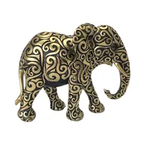 Figura Decorativa de Elefante Concepts 437-049077 22 CM Dorado - Negro
