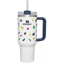 Copo Termico Stanley Quencher Flowstate Tumbler de 1.18 Litros - Branco/Azul