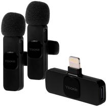 Microfone Sem Fio para Smartphone Yookie YE13 com Lightning - Preto