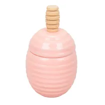 Pote para Mel Em Porcelana - Salmon