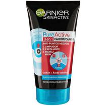 Gel de Limpeza e Esfoliante Garnier Skinactive Pure Active Carvao 3 Em 1  150ML