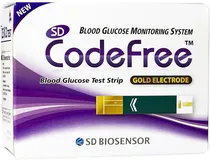 Tiras de Teste SD Codefree Blood Glucose Gold Elelctrode 01GS11 - 50 Unidades