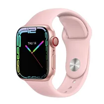 Relogio Inteligente Smartwatch Mini 10 Laxasfit 41MM / com Bluetooth e 8 Pulseiras - Rosa