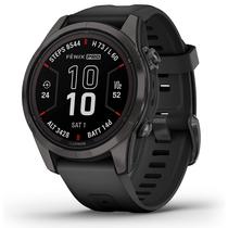 Smartwatch Garmin Fenix 7S Pro Sapphire Solar 010-02776-10 com 42MM / 10 Atm / 32GB / Wi-Fi - Carbon Grey