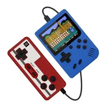 Game Box Mini Consola Retro com 500 Jogos Portatil / 3" / LED / Recarregavel - Blue