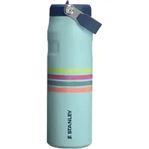 Garrafa Térmica Stanley The Aerolight Iceflow Flip Straw com Bico e Alça - Seafoam Stripe 710ML