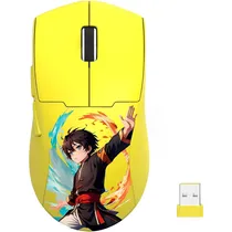 Mouse Gamer Redragon King Max Edition Akb 918AKB Pro Sem Fio - Amarelo