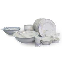 Juego de Platos Porcelana Fina Blanco c/Diseno 28PZS