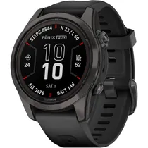 Relógio Smartwatch Garmin Fenix 7S Pro Sapphire Solar 42 MM - Carbon Grey/Black (010-02776-13)
