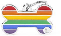 Medalha de Identificacao Myfamily Rainbow Osso Grande BH54