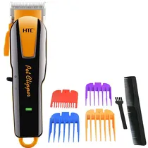 Máquina de Tosa HTC CT-8086 5 Watts Recarregável - Preta/Laranja