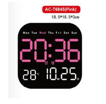 Reloj Digital AC-T6845 Pink 18.5X18.5X3 CM