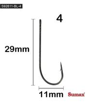 Sumax Pesca Anzuelo S92611-BL 29MM/4 Acero Inoxidable 100 Unidades Plateado