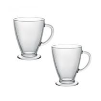 Set de Tazas de Cafe de Vidrio 442ML 2 Pzas