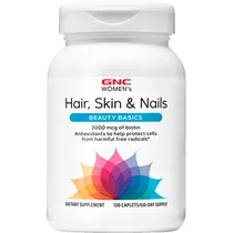 Suplemento GNC Hair, Skin & Nails Beauty Basics - 120 Cápsulas