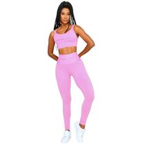 Conjunto Deportivo Femenino Let s GYM Basic Curve Top + Leggings