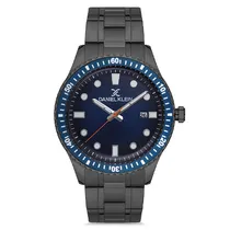 Relogio Analógico Masculino Daniel Klein DK.1.12682-4 Premium Gents / Pulseira de Aço Inoxidável - Preto/Azul