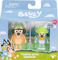 Bonecos Bluey Fishing With Grandad Moose - 17650 (2 Unidades)