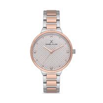 Relogio Analogico Feminino Daniel Klein Premium DK.1.12529-3 - Prata/Rosa Ouro