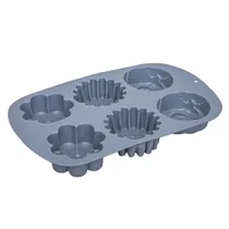 Forma de Silicone com 6 Cavidades Florais