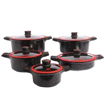 Jogo de Panela Ucc Life Indução Preta com 10 Peças 20/ 24/ 28/ 32/ 28CM com Tampas