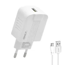 Carregador Only MOD06 (Turbo) 1USB / Tipo C / 6A / Bivolt - Branco