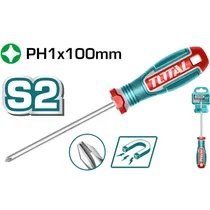 Chave de Fenda Phillips Ponta Magnética Total PH1X100MM
