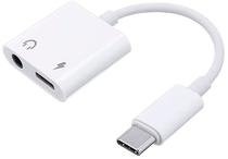 Adaptador USB-C para Audio 3,5MM e Carregamento USB-C - Branco