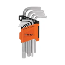 Kit de Llave Allen Hexagonal Truper 15539 10 Piezas