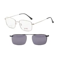 Armação para Óculos de Grau Clip-On Visard L8001 C3 Tam. 53-19-140MM - Prata