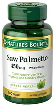 Nature's Bounty Saw Palmetto 450MG 100 Capsulas