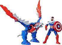 Boneco Capitan America & Redwing Mech Strike Marvel Hasbro - F6595