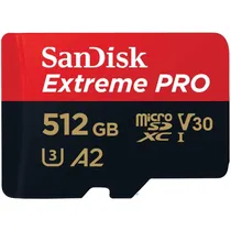 Cartão de Memória Sandisk Micro SDXC Extreme Pro 512GB 200 MB/s- SDSQXCD-512G-GN6MA