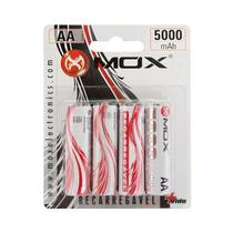 Pilha Mox AA Recarregavel 5000 Mah - 4 Unidades