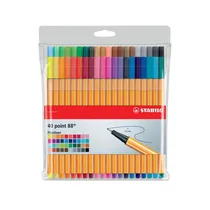 Bolígrafo Rotulador Stabilo Fineliner Point 88 8840-1 0.4MM 40 Unidades