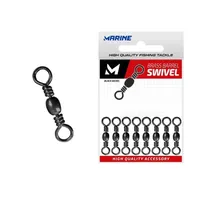 Marine Pesca Accesorios Brass Barrel Swivel CT 11 c/50PCS Blacknickel