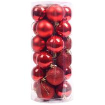 Bolas de Natal Vermelhas 6CM 24PCS