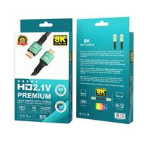 Cabo HDMI HDTV 8K (10 Metros) - Preto/Verde