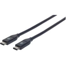 Cable USB-C A USB-C 1MT Manhattan 353526 USB 3.1 10GBPS Negro