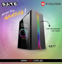 Gabinete Satellite K877 Gamer 1FAN Preto RGB Mat