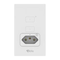 Interruptor Smart de Parede 4LIFE FLT12GWW Wifi 2GANG+Socket - Branco