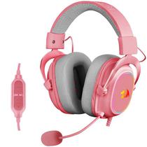 Headset Gaming Redragon Zeus X H510P-RGB 7.1 com USB para PC/PS4 - Rosa/Branco