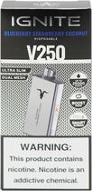 Vape Descartavel Ignite V250 Blueberry Strawberry Coconut 25000 Puffs Silver