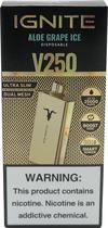 Vape Descartavel Ignite V250 Aloe Grape Ice 25000 Puffs Gold