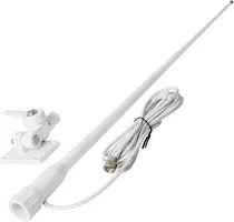 Antena TKS VHF Marítima Fibra / 156-163MHZ / 3.5DBI / 1 Metro c/ Suporte Articulado TKS-MA100